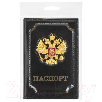Обложка на паспорт Brauberg 3D герб + тиснение / 238201