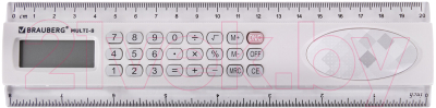 Линейка Brauberg Multi-8. С калькулятором / 250540