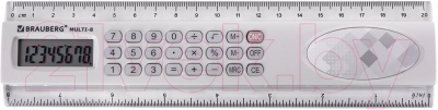Линейка Brauberg Multi-8. С калькулятором / 250540