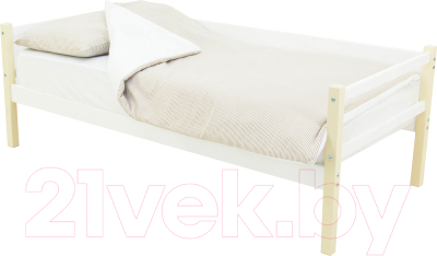 Кровать-тахта детская Бельмарко Skogen / 608 (бежевый/белый) - фото