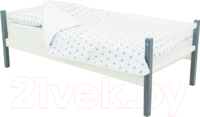 Кровать-тахта детская Бельмарко Skogen / 609 (графитовый/белый) - фото