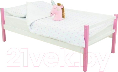 Кровать-тахта детская Бельмарко Skogen / 603 (лавандовый/белый) - фото