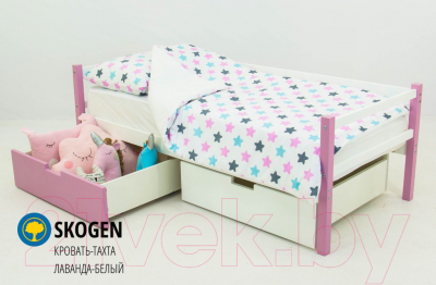 Кровать-тахта детская Бельмарко Skogen / 603 (лавандовый/белый)