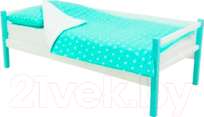 Кровать-тахта детская Бельмарко Skogen / 605 (мятный/белый) - фото