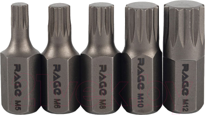 Набор бит Vira Rage Spline М5 6 8 10 12 30мм / 554440 - фото