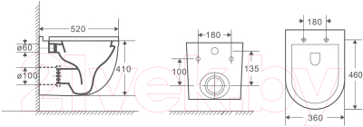 Унитаз подвесной WeltWasser Heimbach 043 GL-WT