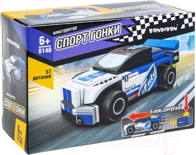 Конструктор инерционный Bondibon Спорт Гонки / ВВ6140 - фото