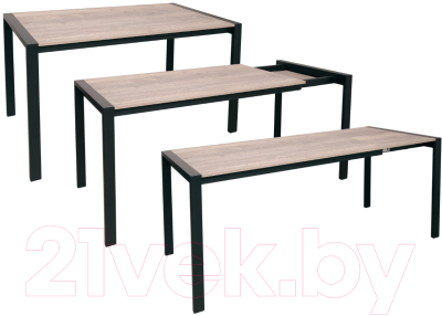 Обеденный стол Древпром М91 Кастел ДП1-01-12 120-160x70