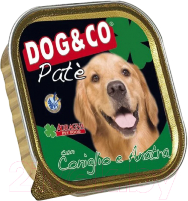 Влажный корм для собак Adragna Dog&Co паштет из кролика и утки - фото