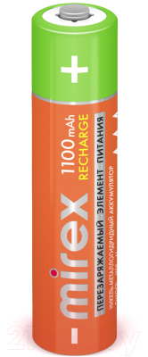 Комплект аккумуляторов Mirex AAA 1100мАч / HR03