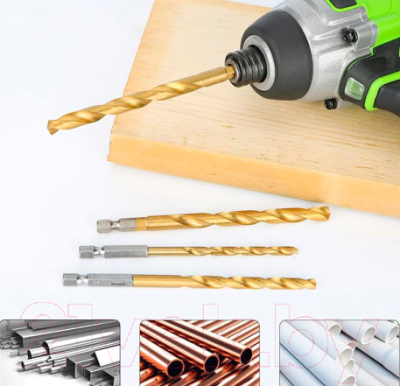 Набор сверл Greenworks HSS-TIN / 2943907