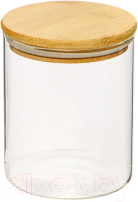 Емкость для хранения Handy Home С бамбуковой крышкой 100x100x120 / Muj-07 - фото