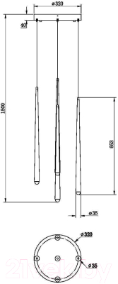 Люстра Maytoni Cascade MOD132PL-L30BSK