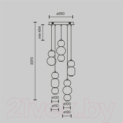 Потолочный светильник Maytoni Drop MOD273PL-L80CH3K