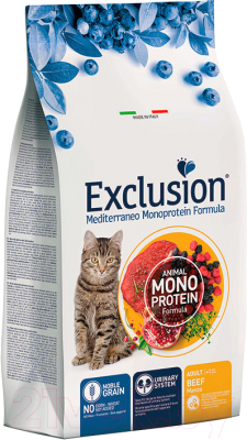 Сухой корм для кошек Exclusion Monoprotein Beef Noble Grain / NGCAB12 - фото