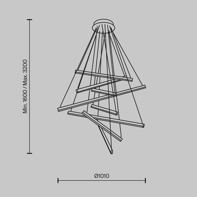 Люстра Maytoni Line MOD016PL-L96GK