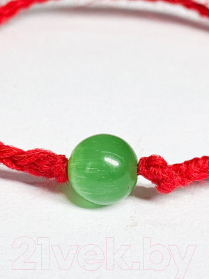 Браслет Wolves Красная нить с кошачьим глазом 40849