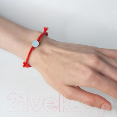 Браслет Wolves Красная нить с аквамарином 40927