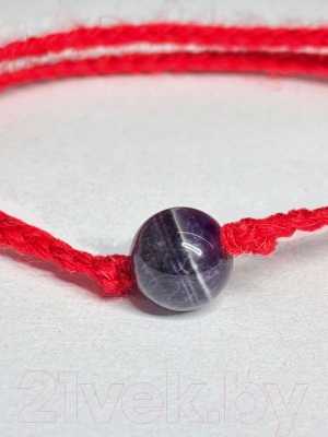 Браслет Wolves Красная нить с аметистом 40939
