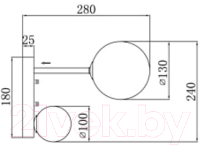 Бра Freya Sphirity FR5376WL-02B