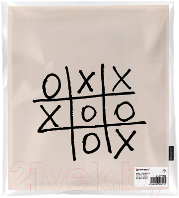 Сумка-шоппер Brauberg Premium. Tic-Tac-Toe / 271902