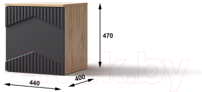 Прикроватная тумба Мебель-КМК Оливия 0971.18 правая