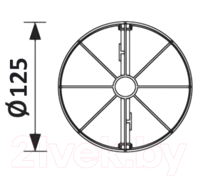 Обратный клапан вытяжного вентилятора AirRoxy 07-215 d-125
