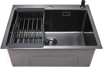 Мойка кухонная STELLAR Decor S6550NB-D - фото