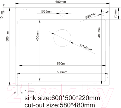 Мойка кухонная STELLAR S6050NB-S1