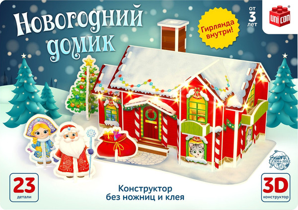 Конструктор Unicon Новогодний домик / 6753947 - фото