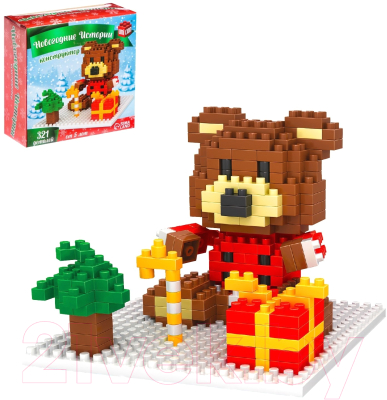 Конструктор Unicon Новогодние истории Мишка / 7656582