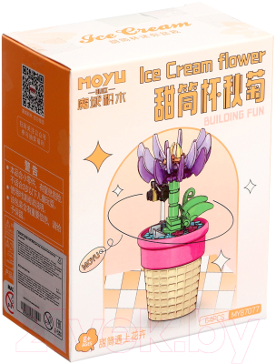 Конструктор MoYu Цветы. Гвоздика в горшочке с пчелкой MY87077 / 9828387 - фото