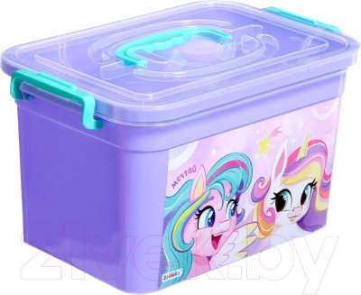 Контейнер для хранения Соломон Радужные единорожки / 9354599  - фото