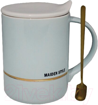 Кружка с ложкой Lenardi 106-018 - фото