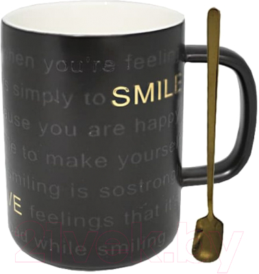 Кружка с ложкой Lenardi 106-022 - фото