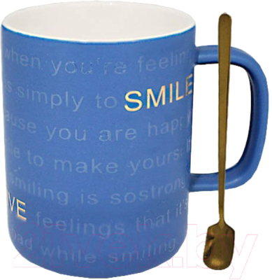 Кружка с ложкой Lenardi 106-025 - фото