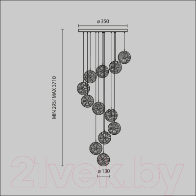 Люстра Maytoni Frozen MOD254PL-12BS