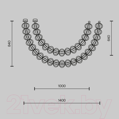 Потолочный светильник Maytoni Golden Cage MOD216PL-L42G3K