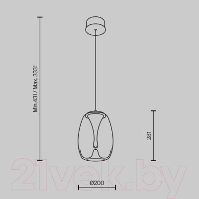 Потолочный светильник Maytoni Splash MOD282PL-L8G3K