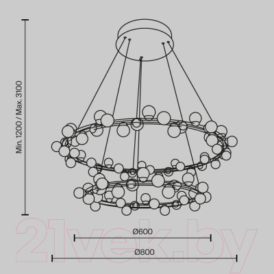 Люстра Maytoni Tessara MOD081PL-L84G3K