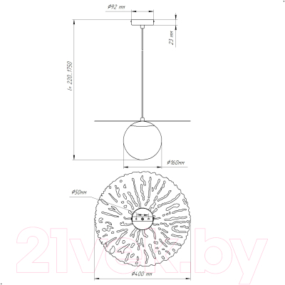 Потолочный светильник Элетех Гелиос 212 НСБ 01-40-192 Е14 / 1005405304