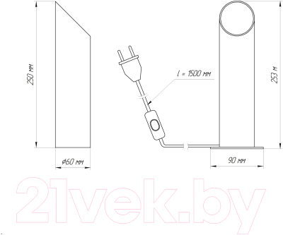 Прикроватная лампа Элетех Соната 250 ННБ 63-60-009 / 1005405285