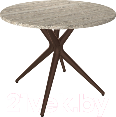 Обеденный стол Sheffilton SHT-TU30/TT 90 МДФ (коричневый/арон пластик) - фото