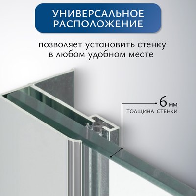 Душевая стенка Saniteco Walk-In SN-W6TC120
