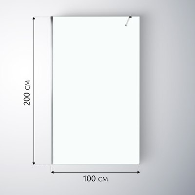 Душевая стенка Saniteco Walk-In SN-W8TC100 (100x200, прозрачное стекло, хромированный профиль)