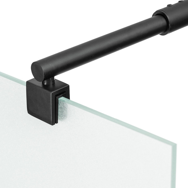 Душевая стенка Saniteco Walk-In SN-W8MB90 (90x200, матовое стекло, черный профиль)