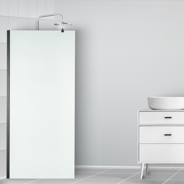 Душевая стенка Saniteco Walk-In SN-W8MB90 (90x200, матовое стекло, черный профиль)