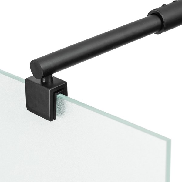 Душевая стенка Saniteco Walk-In SN-W8MB100 (100x200, матовое стекло, черный профиль)