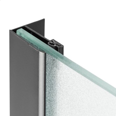 Душевая стенка Saniteco Walk-In SN-W8MB110 (110x200, матовое стекло, черный профиль)