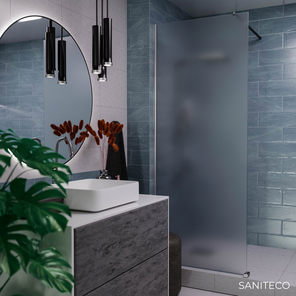 Душевая стенка Saniteco Walk-In SN-W8MC90 (90x200, матовое стекло, хромированный профиль)